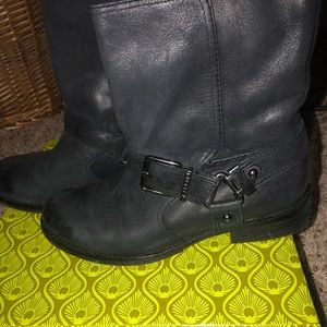 Black biker booties
